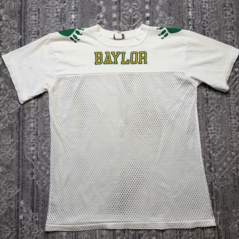 Vintage 80s Jansport Baylor Mesh Practice Jersey T Shirt Large USA Single Stitch